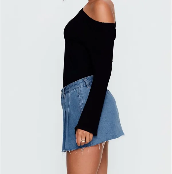 Princess Polly Pleated Denim Mini Skirt - Image 2