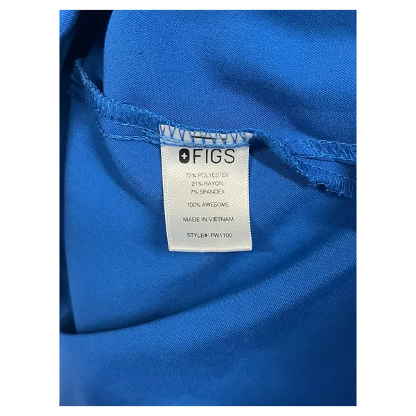 Figs Scrub Top Womens M Blue Casma V Neck Technical Collection FW1100 Utility - Image 4