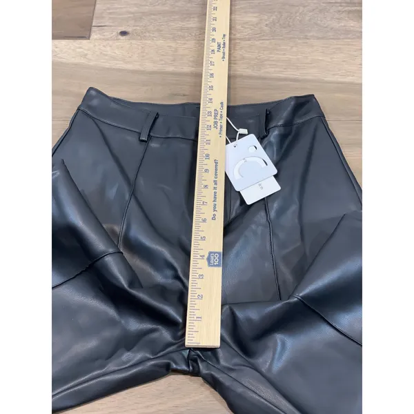Commense Pants Size S Black High Waist Faux Leather Straight Leg Stretch NWT - Image 4
