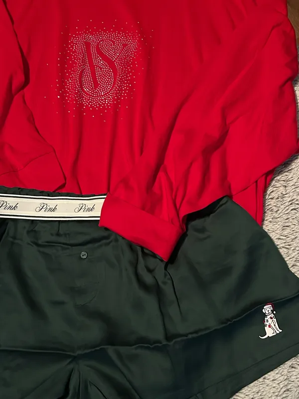 Victoria’s Secret long sleeve and shorts pajama set size XL - Image 6