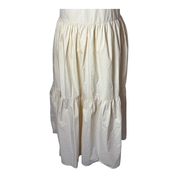 English Factory Dress Women Small Beige‎ Ruffled Neck Sleeveless Midi NWT Boho - Image 8