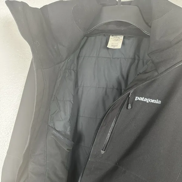 Patagonia Powder Bowl Insulated Ski Jacket Womens Size Small Black H2NO Hooded - Image 9