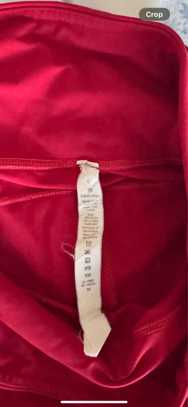 Red Lululemon Leggings - Image 4