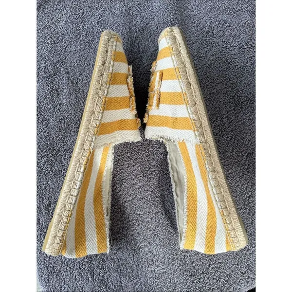 TORY BURCH Fray Stripe Espadrille Flat In Citrus, Size 11, NWOT - Image 5