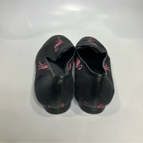 Zalo Anthropologie black pink flamingo flats women’s size 9 artistic indie‎ - Image 4