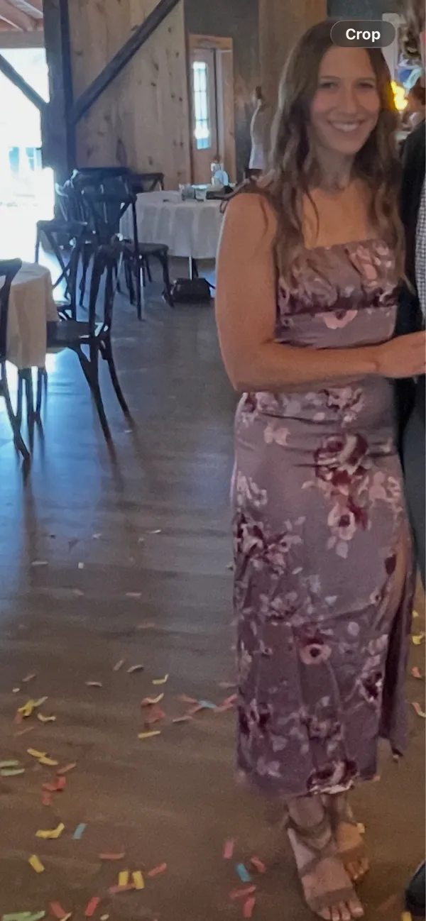 Lulus Satin Midi Dress Floral - Image 7