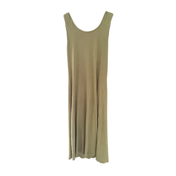 Current Elliott Olive Green Twisted‎ Strap Cotton Midi Tank Dress Size 2 Womens - Image 2