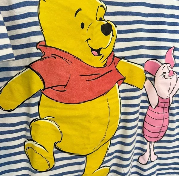 Vintage 90’s Disney POOH Winnie the Pooh Striped Shirt - LARGE - Image 2