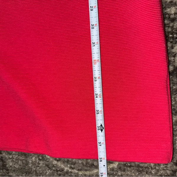Boden Womens Size 4 Strawberry Red Pink Ribbed Cotton Knit Pocketed Sheath Dress - Image 6