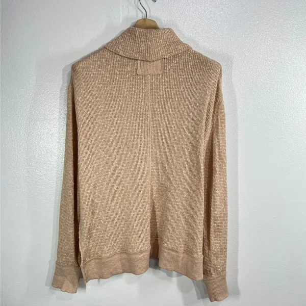 Free People We The‎ Free Tommy Turtleneck Sweater Toasted Almond Large Slouchy L - Image 3