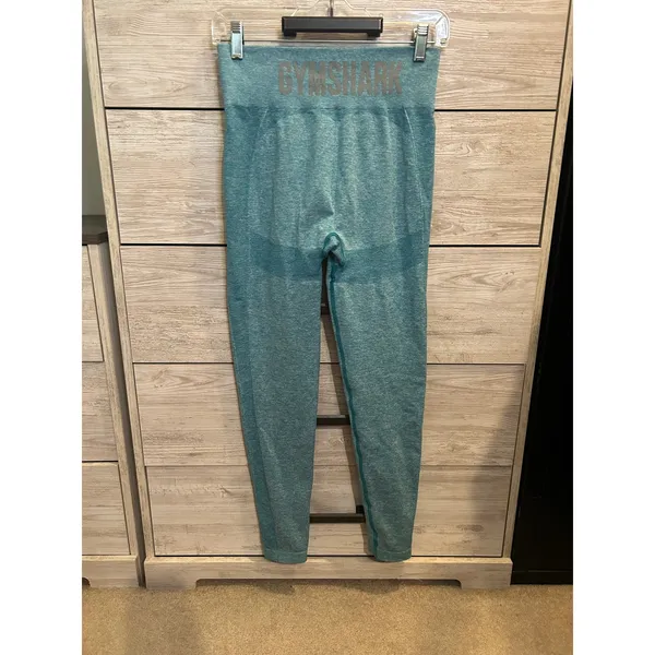 Gymshark Vital Seamless Leggings Teal Marl High Waisted Activewear Womens Large - Image 5
