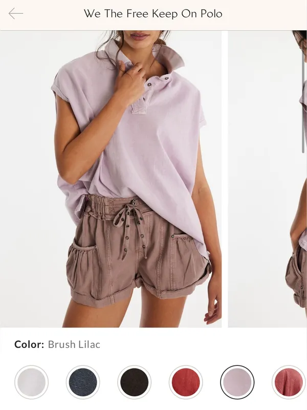 NWT Free People We The Free Keep On Polo - Brush Lilac purple - medium - Image 7