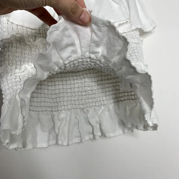 Reformation Millet Tube Top White Womens Small Linen - Image 7