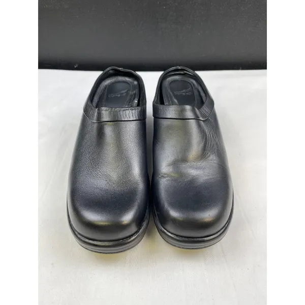 Dansko Women's Black Leather Clogs/ Shoes/ Slip On Size 41-9.5 SKU 4581 - Image 2