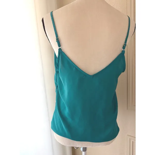 Society + Stitch Teal Green V-Neck Cami Tank Top Adjustable Straps Size M‎ - Image 4