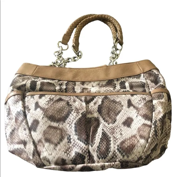 Miche Bianca Faux Leather Snake Print Demi Bag Braided Straps Base Bag & Shell - Image 2