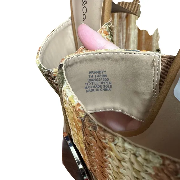 Style & Co‎ Brandyy 7M Mocha Raffia Woven Thong Sandals Tropical Vacation Resort - Image 9