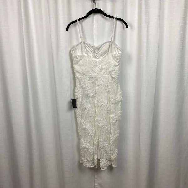 Lulus White Romantic Lace Textured Bodycon Midi Dress Sz.S NWT - Image 10