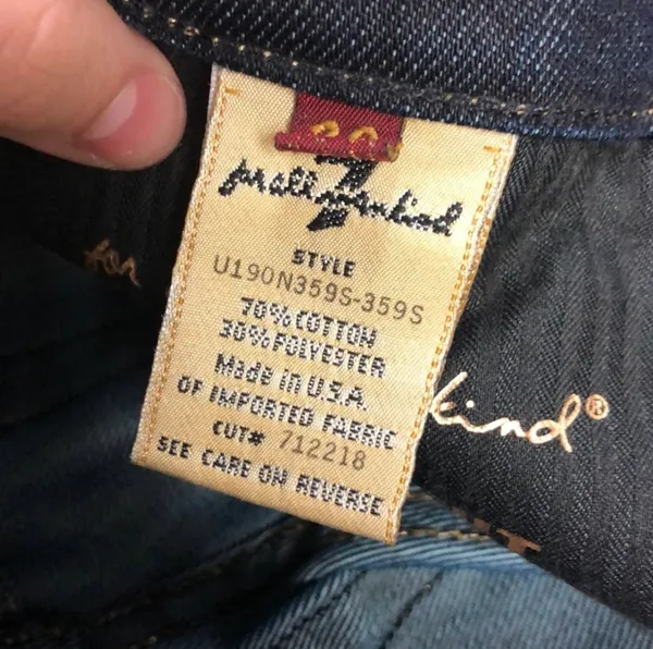 7 for All mankind Jeans Straight Size 28 Hemmed Bin P11 - Image 6