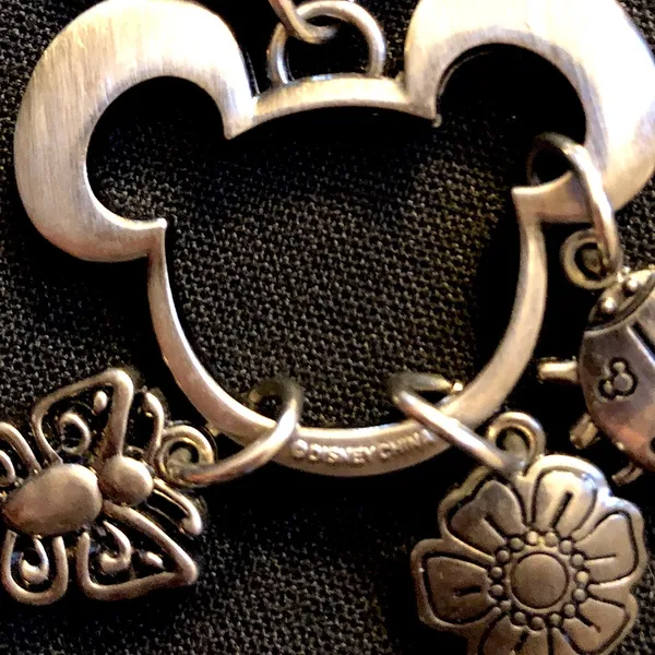 Disney keychain with charms flower ladybug butterfly - Image 5
