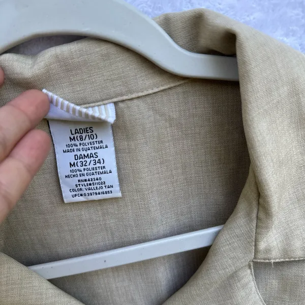 White Stag Tan Button-Up Blouse - Image 4