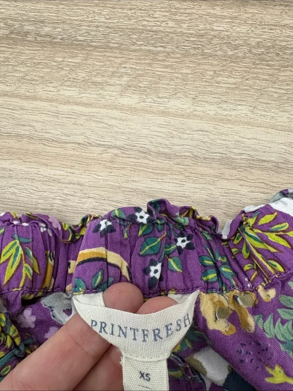 Printfresh Wide Leg Pajama Pants Women Size XS Purple Dogs Lounge - Image 5