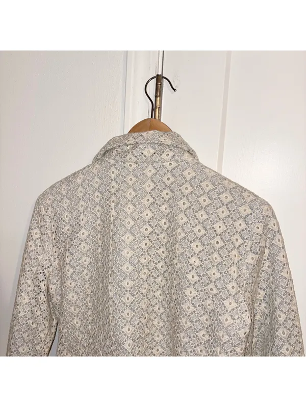 Dolan $158 Woman’s M Left Coast Collection “Rossi” Eyelet Lace Moto zip jacket - Image 5
