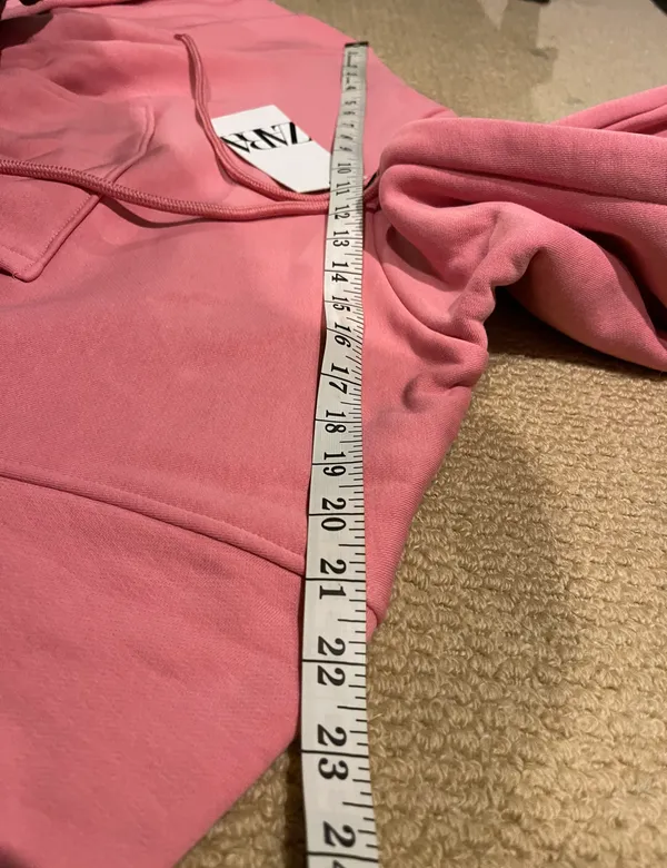 ZARA Long Sleeve Sweatsuit Set With Hoodie And Wide Leg Size XS - Image 4