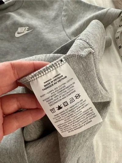 Nike Women’s Small Tech Fleece Grey Logo Dress - Image 6