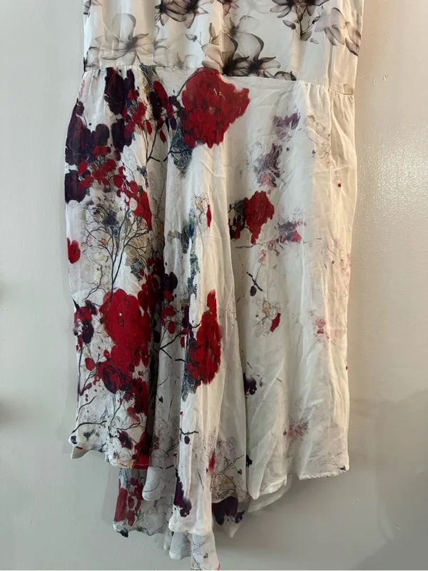 Anthropologie Varun Bahl Floral Levu Swing Dress Size L Sleeveless Hi-low - Image 5