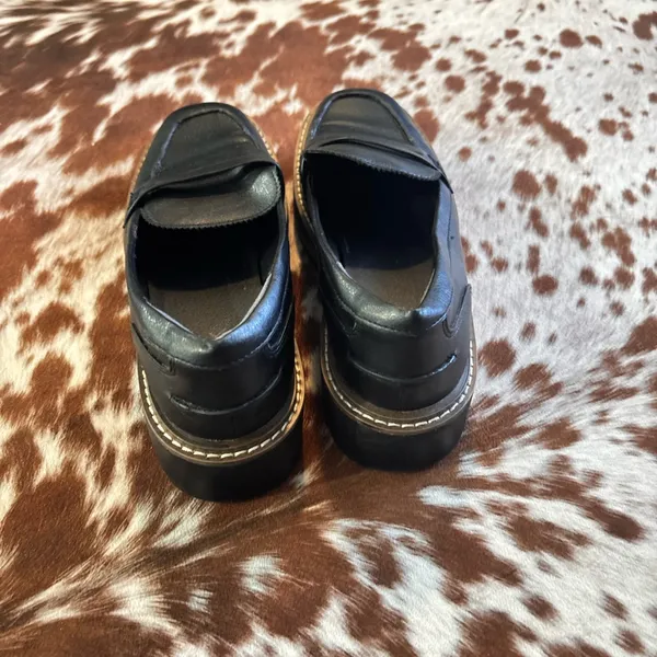Black Platform Penny Loafers Nordstrom Rack size 7 - Image 4