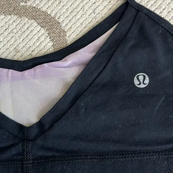 Lululemon black no padding yoga lounge light support bra - Image 6