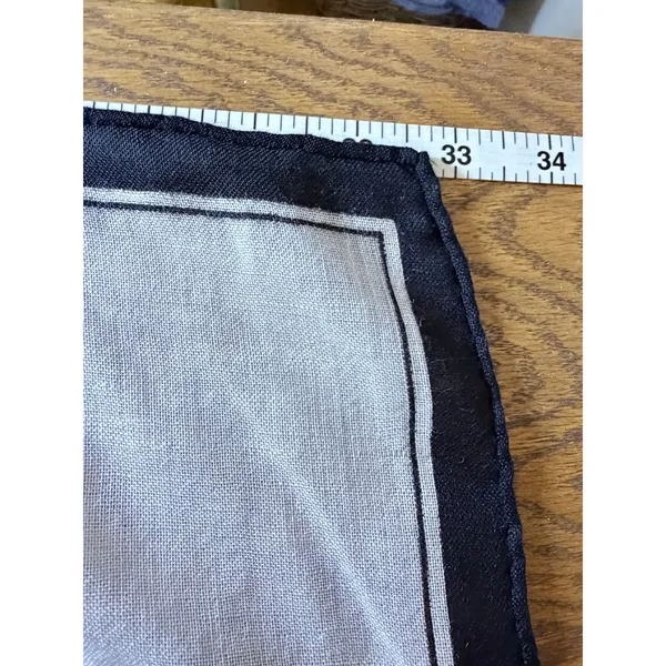 Vintage Pure Wool Scarf 32 Square Brown Gray Black Geometric Mod Colorblock - Image 9