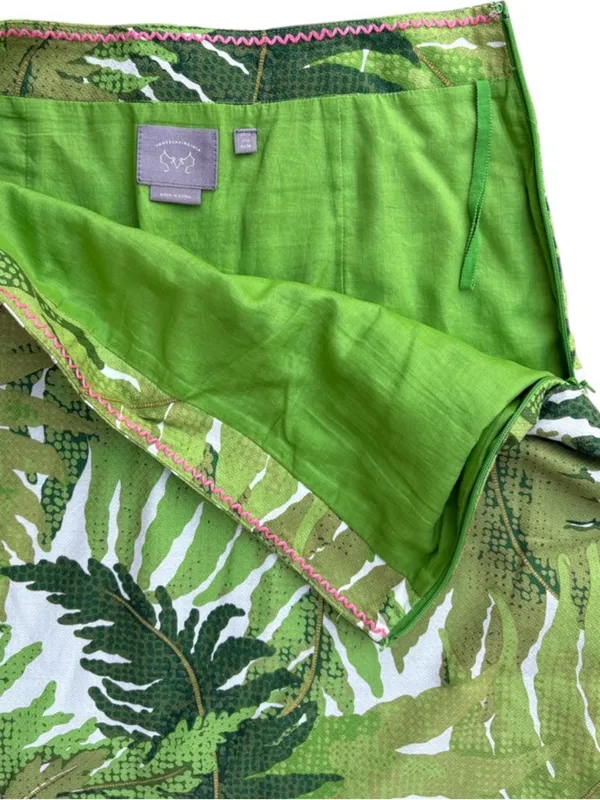 EUC Anthropologie Vanessa Virginia Talipot Palm Leaf Pencil Skirt Size 6 - Image 4