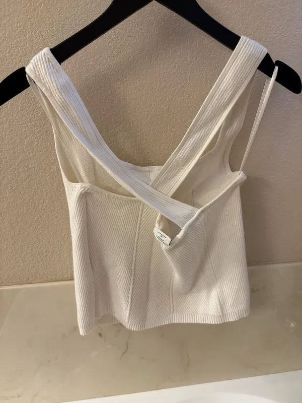 Abercrombie Sweater Crop Top Ribbed Tank XL - Image 3