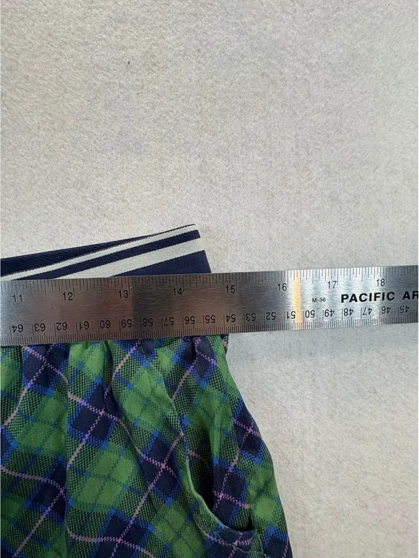 Aerie Women’s Small Green Navy Plaid Boxer Shorts Elastic Waist Lounge - Image 7