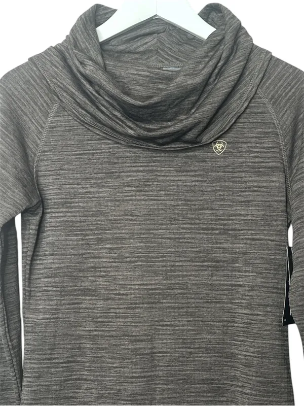 Ariat Gridwork BaseLayer Top Cowl Neck Barbark Small - Image 2