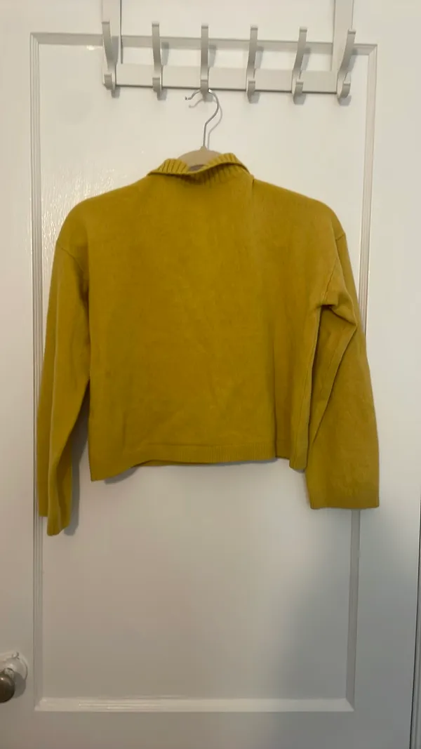 Everlane Cashmere Cropped Polo Sweater - Image 2