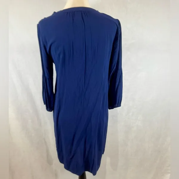 Old Navy long sleeve navy pintuck pleated swing dress size small - Image 4