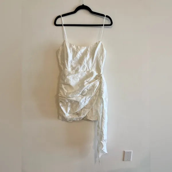 White Showpo Laine Mini Dress Size US 8 - Image 3