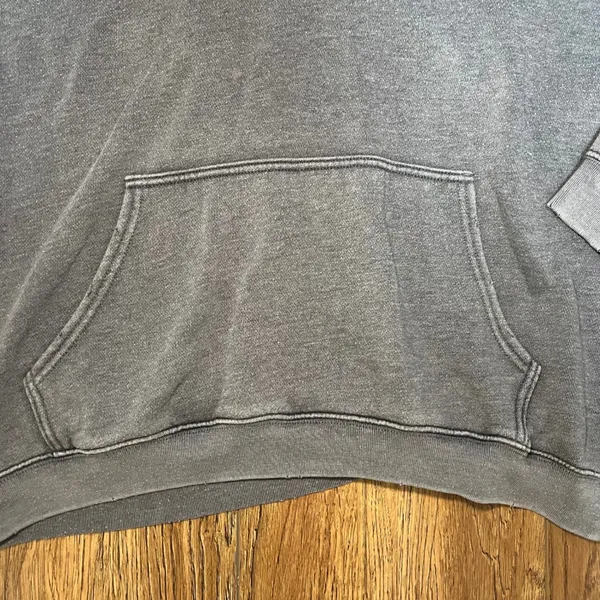 Aerie Charcoal Grey Pullover Hoodie‎ Womens S Oversized Faded Relaxed Sweatshirt - Image 2