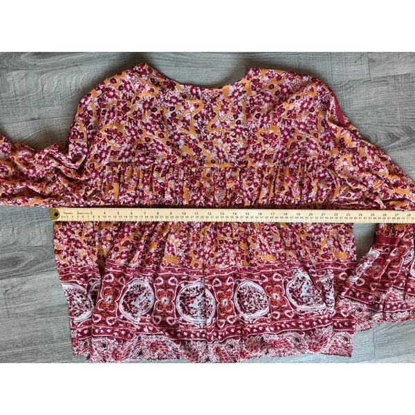 Free People Lorriane Tiered Kimono with Bonus Tank Small Boho Hippie Flowy NWOT - Image 8