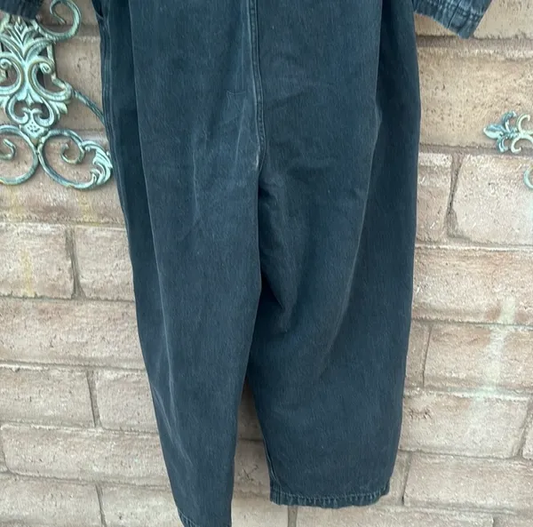 Happy Nature Jumpsuit Women’s XL Black Denim Wide Leg Kate Zip Up Belted NWT - Image 8