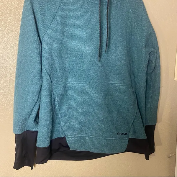 Simms Fishing Rivershed Womens M Green Fleece Lining Pockets Outdoor Casual pull - Image 3