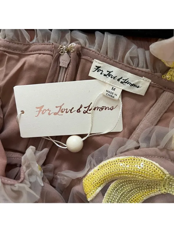 For Love & Lemons Fruitpunch Sequin Mini Dress, M - Image 10