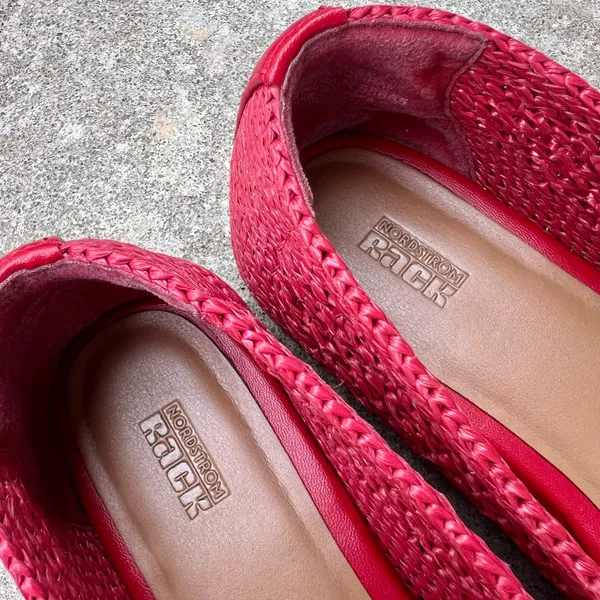 Nordstrom Rack Red Woven Flats - Image 10