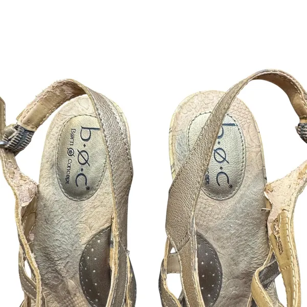BOC Born Concept Shoes Womens Size 9 40.5 Wedge Sandals Strappy Cork‎ Platform - Image 3