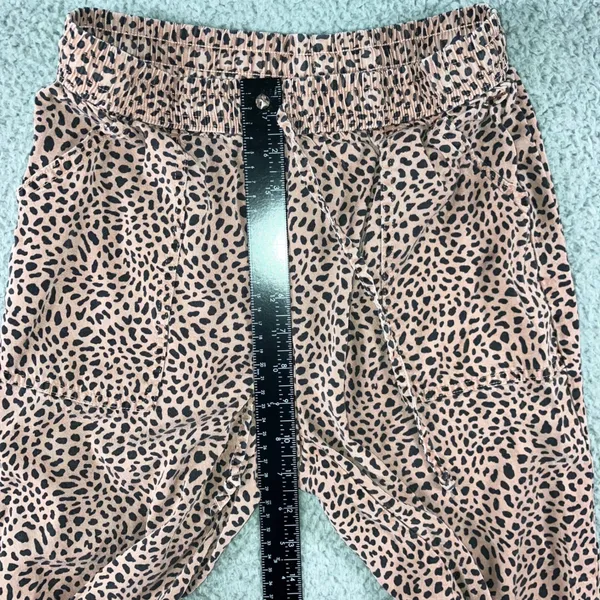 PINK Victoria's Secret Leopard Print Jogger Pants Women‎ XS Elastic Drawstring - Image 4