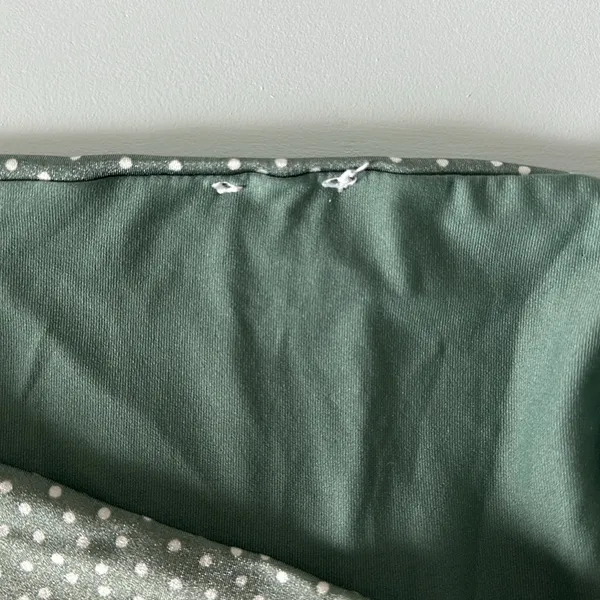 H&M Bikini Green White Polka Dot Swimwear Padded Bathing Suit / Size Small - Image 5