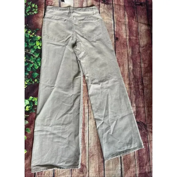 Gap High Rise Wide Leg Tan Jeans Size 4R/27 - Image 6